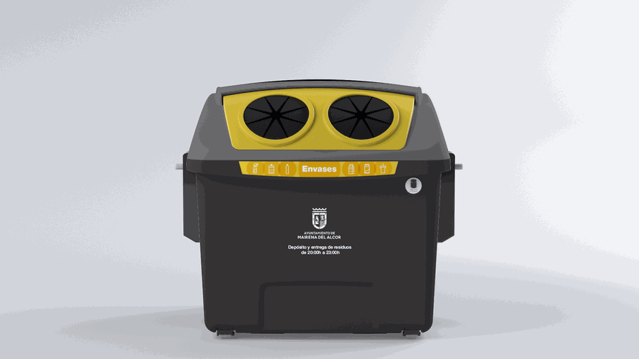 Contenedor amarillo de envases